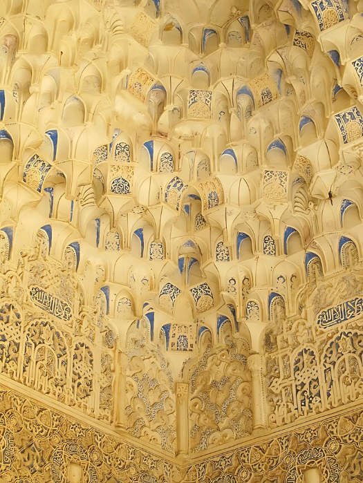 detail of murqanas vaulting in the alhambra