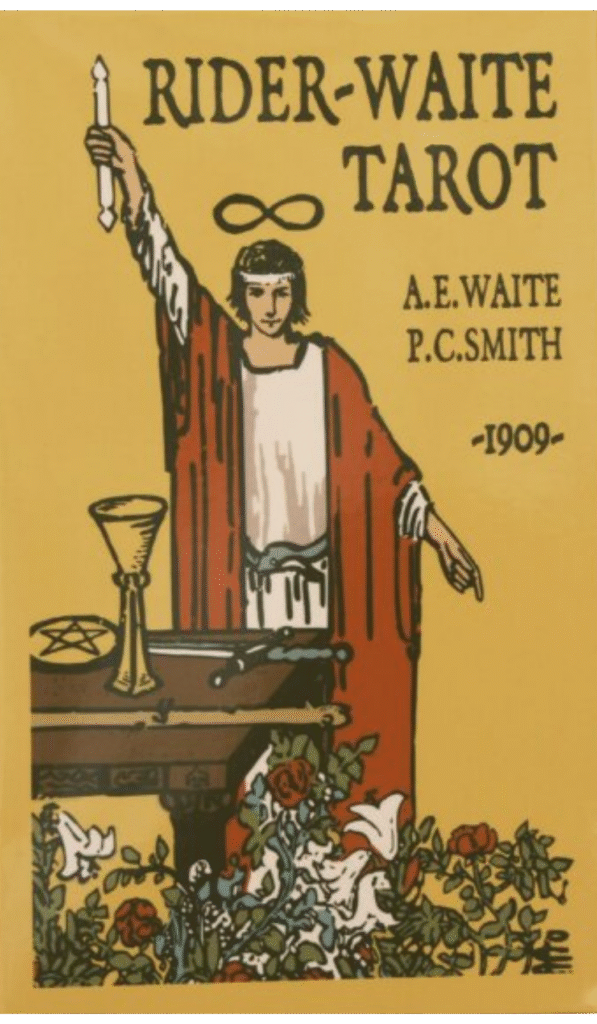 Original 1909 cover of the Rider–Waite–Smith tarot deck.