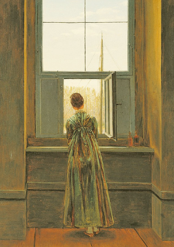 caspar david friedrich woman at a window 1822